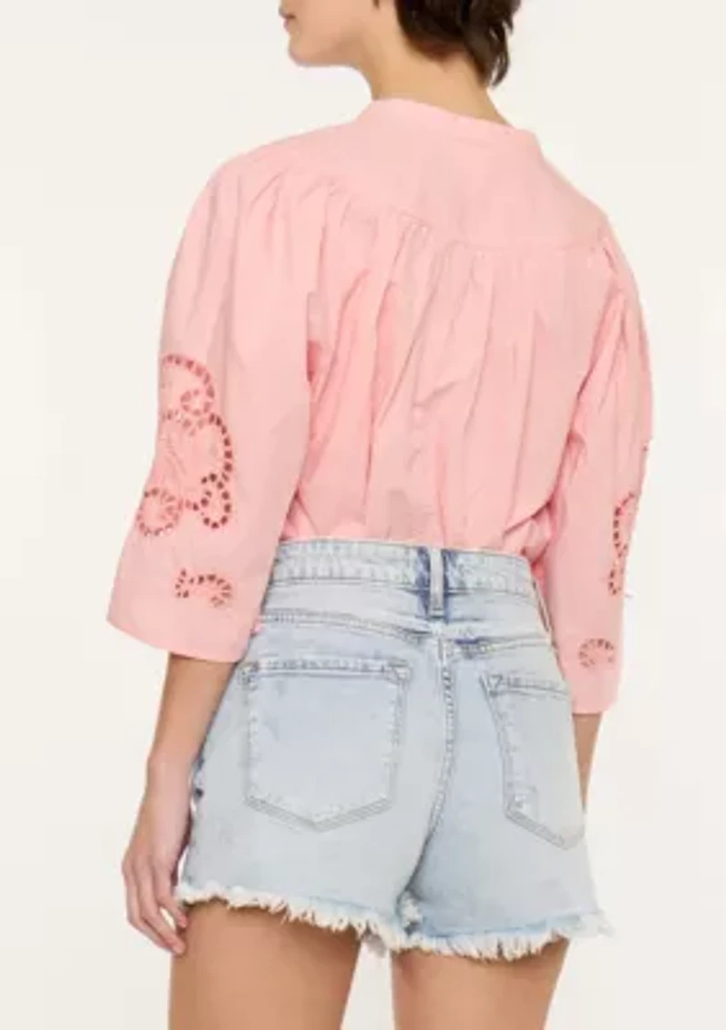 GARDENIA ESSENTIALS HIGH RISE MOM SHORTS