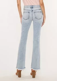 CLAIRE ESSENTIALS HIGH RISE BOOTCUT-LIGHT WASH STRETCH JEANS