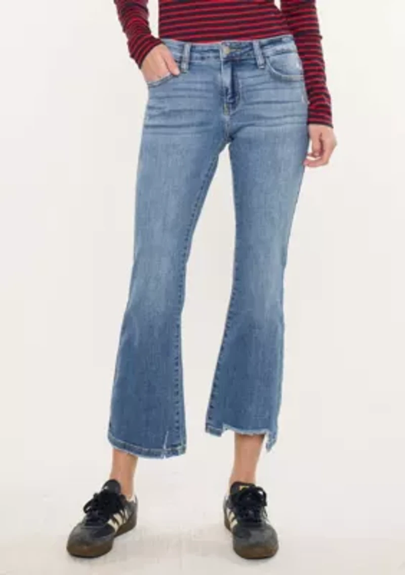 SAVANNA ESSENTIALS MID RISE CROP FLARE