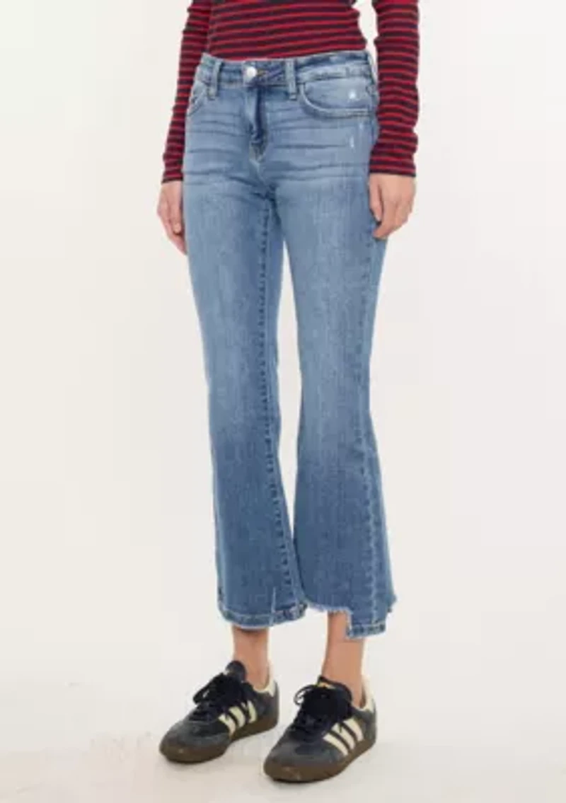 SAVANNA ESSENTIALS MID RISE CROP FLARE