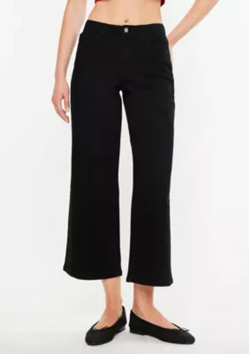 Shea Essentials High Rise Cropped Wide Leg Jeans