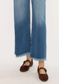 Aruli Essentials High Rise Cropped Wide Leg Jeans