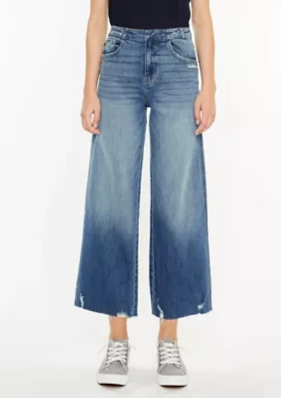 Shelly High Rise Cropped Wide Leg Jeans