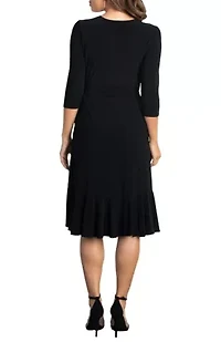 Women's Whimsy Ruffled Midi Wrap Dress