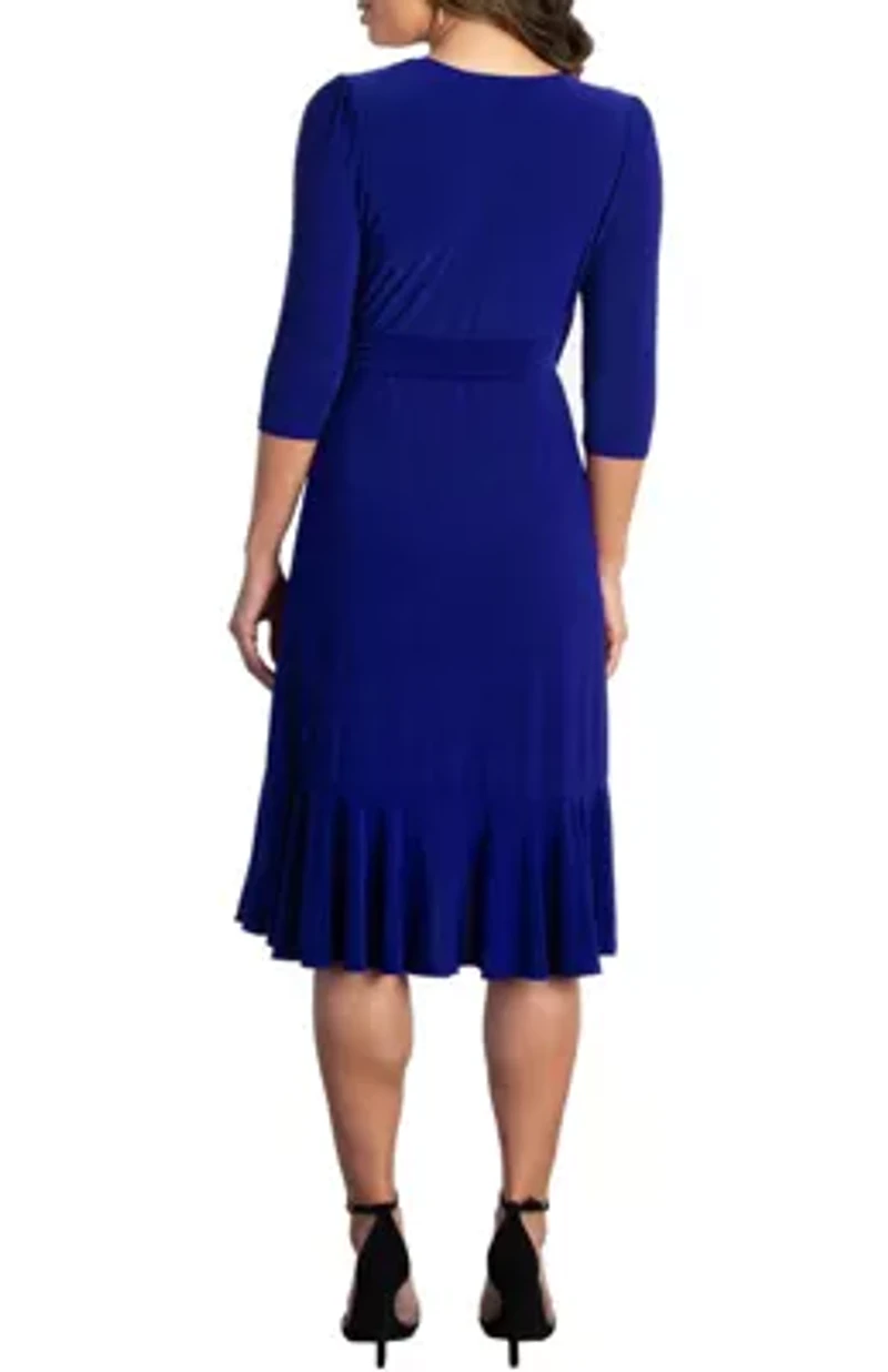 Women's Whimsy Ruffled Midi Wrap Dress