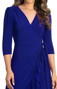Women's Whimsy Ruffled Midi Wrap Dress