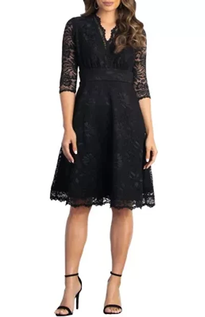 Women's Mademoiselle Lace Cocktail Dress with Sleeves