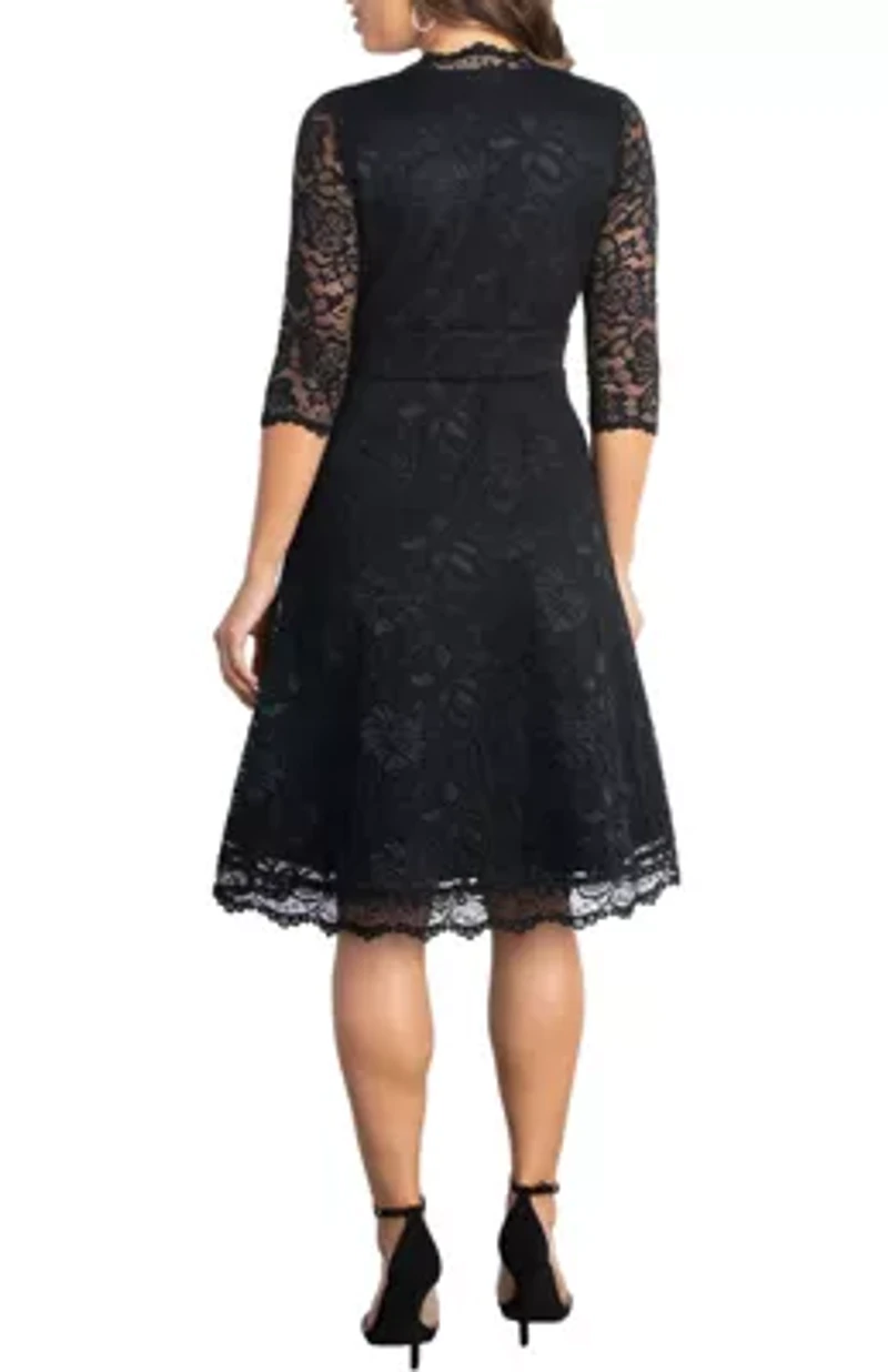 Women's Mademoiselle Lace Cocktail Dress with Sleeves