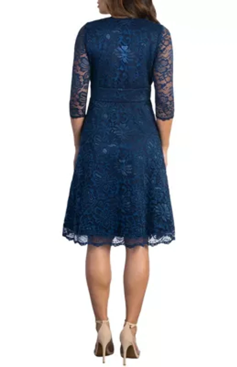 Women's Mademoiselle Lace Cocktail Dress with Sleeves