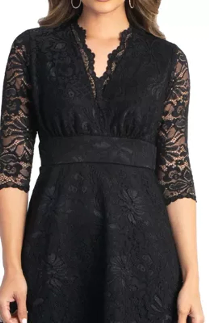Women's Mademoiselle Lace Cocktail Dress with Sleeves