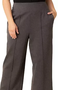 Women's Plus Polished Wide Leg Ponte Pants