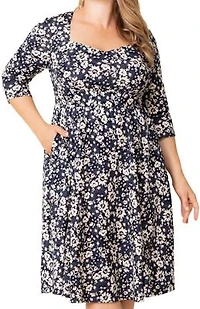 Women's Plus Royal Sweetheart Cocktail Dress