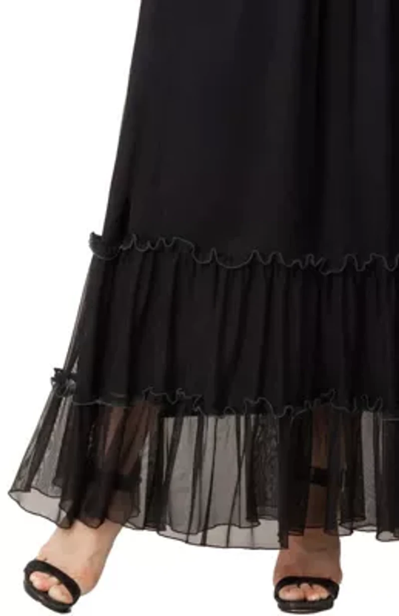 Women's Plus Isla Tiered Mesh Maxi Skirt