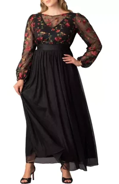 Women's Plus Eternal Mixed Media Evening Gown