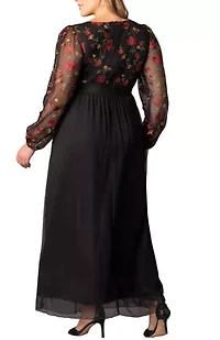 Women's Plus Eternal Mixed Media Evening Gown