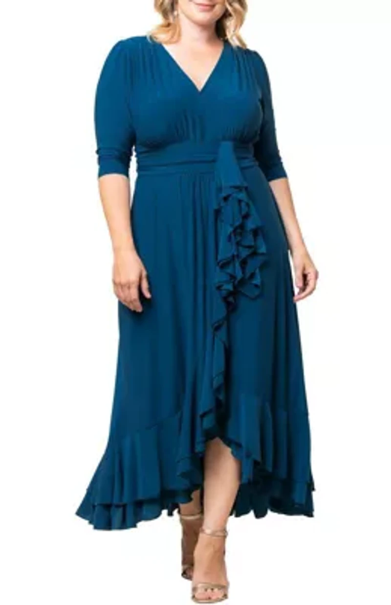 Women's Plus Veronica Ruffle Evening Gown