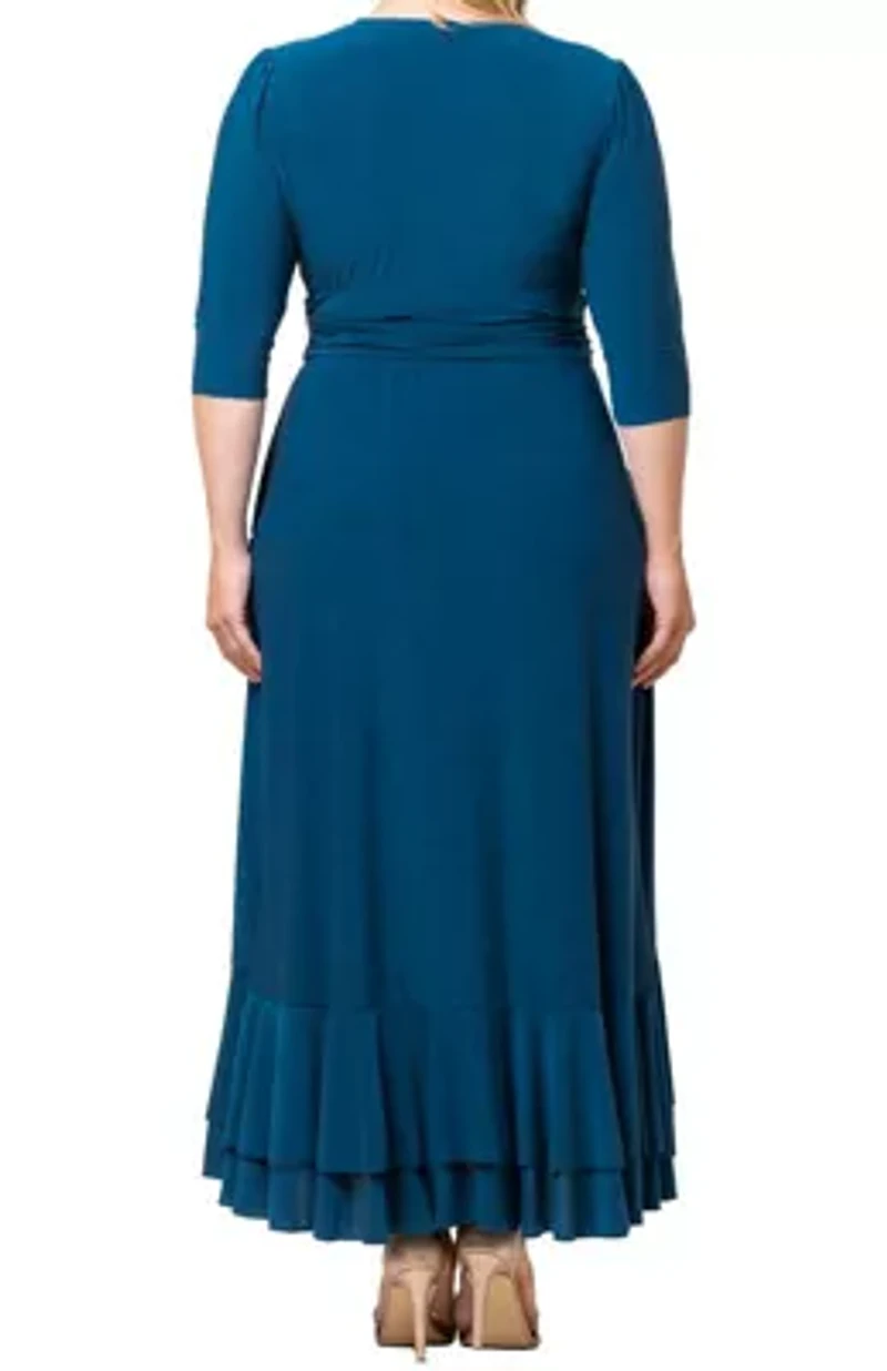 Women's Plus Veronica Ruffle Evening Gown