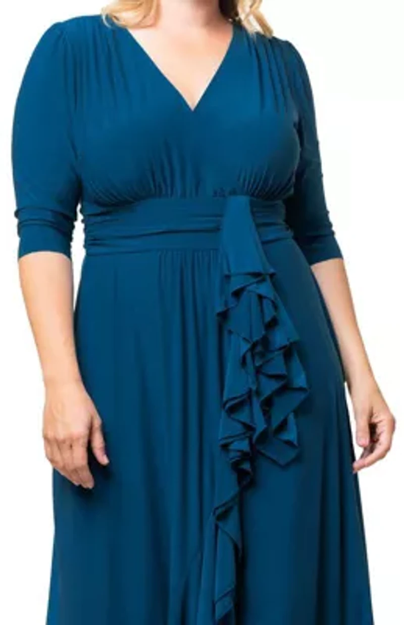 Women's Plus Veronica Ruffle Evening Gown