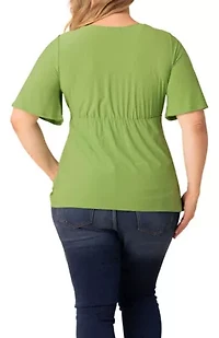 Women's Plus Abby Twist Front Top