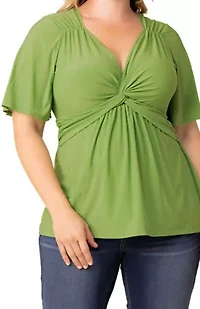 Women's Plus Abby Twist Front Top