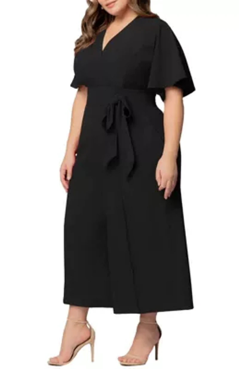 Women's Plus Evelyn Cropped Wide Leg Jumpsuit
