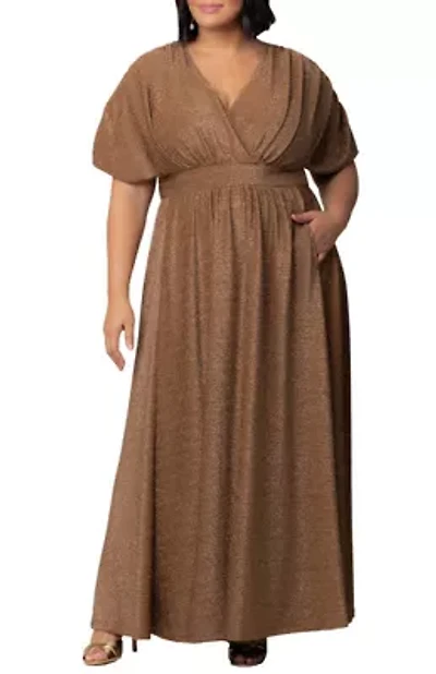 Women's Plus Geneva Sparkling A-Line Evening Gown