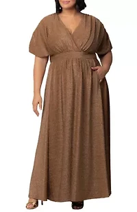 Women's Plus Geneva Sparkling A-Line Evening Gown