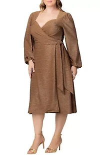 Women's Plus Socialite Sweetheart Wrap Dress
