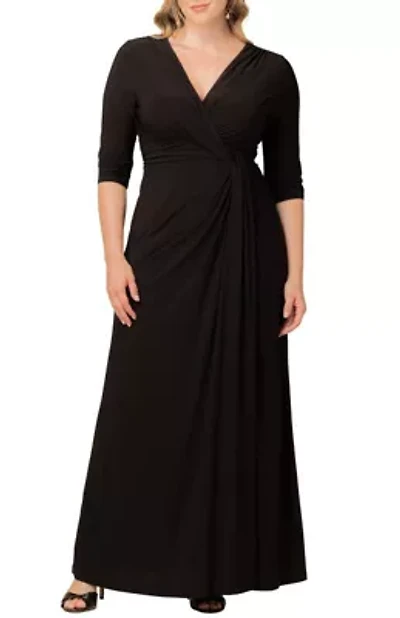 Women's Plus Evening Romance Column Gown