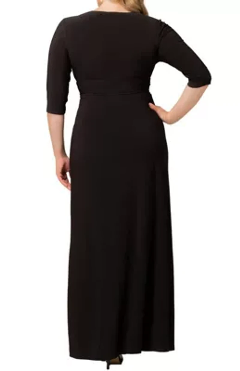 Women's Plus Evening Romance Column Gown