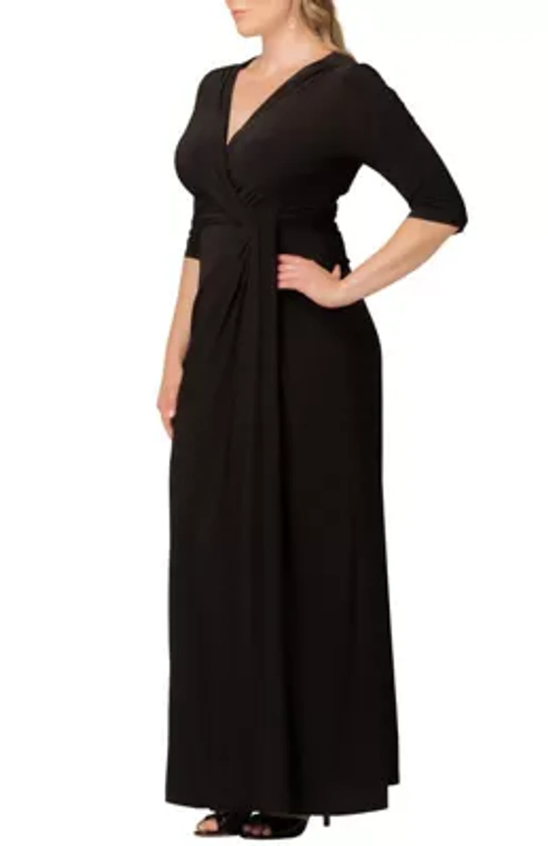 Women's Plus Evening Romance Column Gown