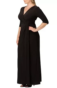 Women's Plus Evening Romance Column Gown