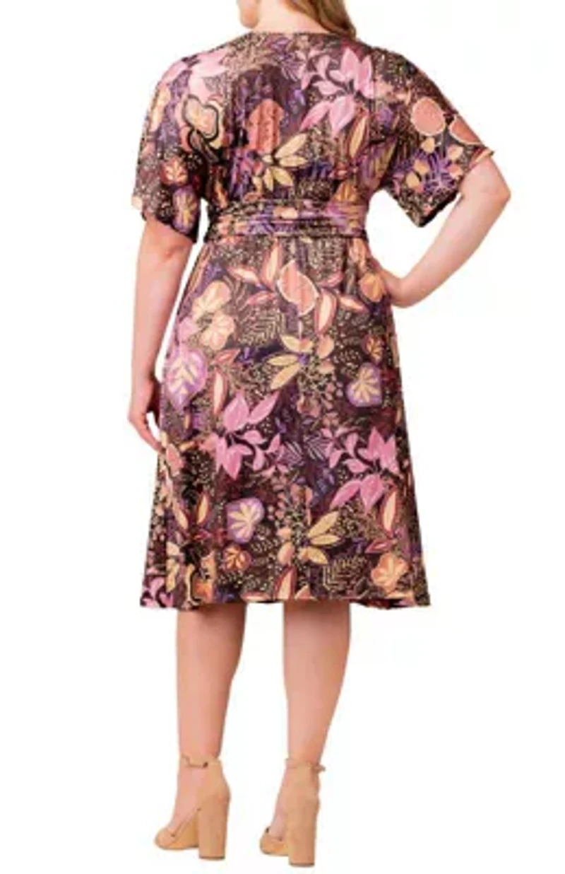Women's Plus Gia A-Line Midi Dress with Pockets
