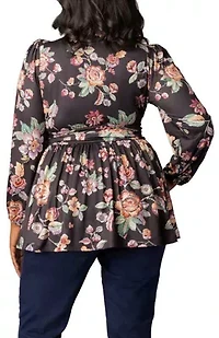 Women's Plus Leah Long Sleeve Tunic Top