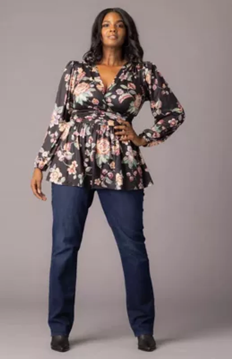 Women's Plus Leah Long Sleeve Tunic Top