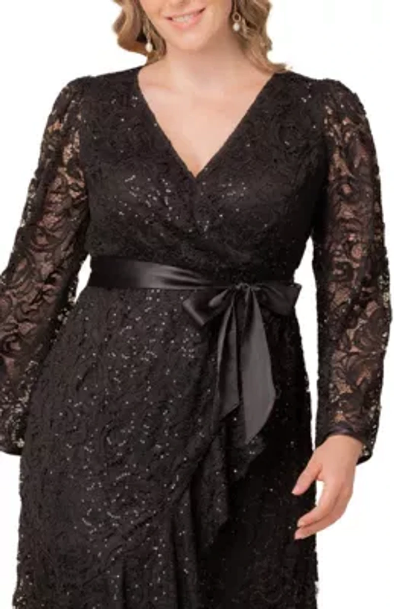 Women's Plus Cosmopolitan Sequin Lace Cocktail Dress