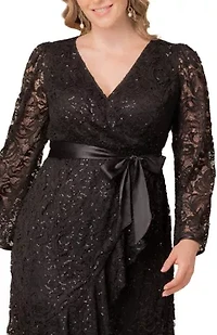 Women's Plus Cosmopolitan Sequin Lace Cocktail Dress