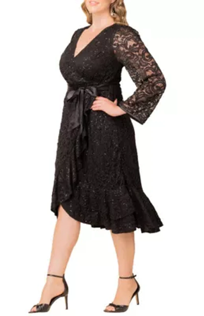 Women's Plus Cosmopolitan Sequin Lace Cocktail Dress