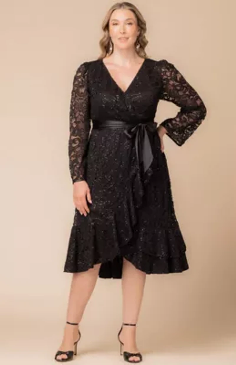 Women's Plus Cosmopolitan Sequin Lace Cocktail Dress