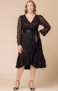 Women's Plus Cosmopolitan Sequin Lace Cocktail Dress