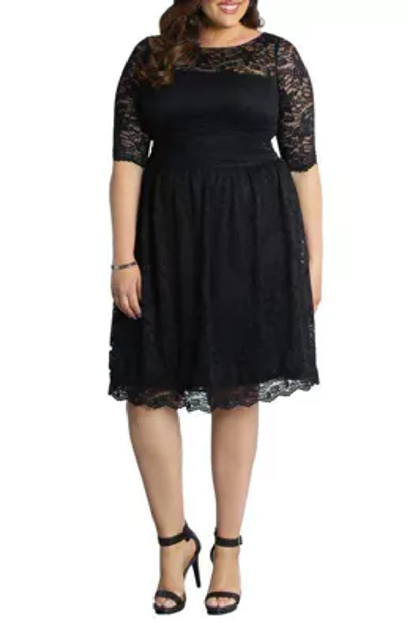 Women's Plus Luna Lace Cocktail Midi Dress