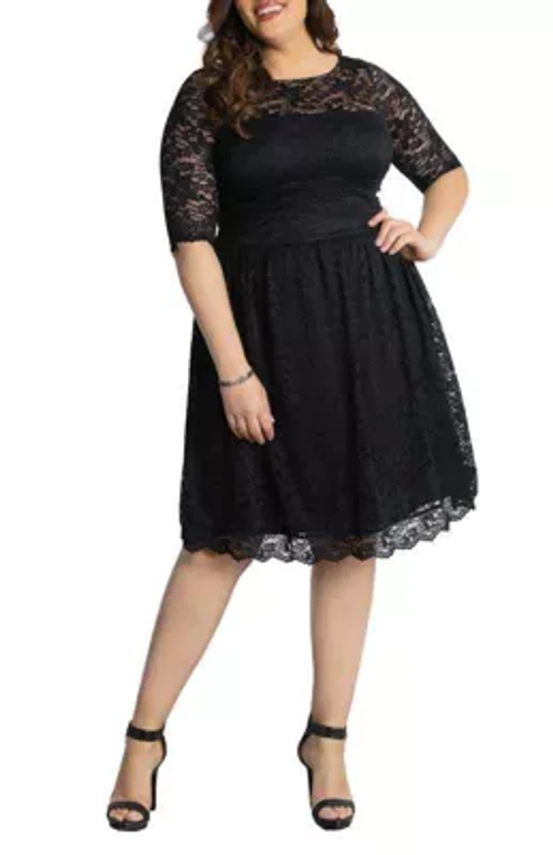 Women's Plus Luna Lace Cocktail Midi Dress