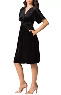 Women's Angelic Velvet Midi Cocktail Dress