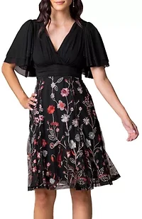 Women's Lillian Embroidered Midi Cocktail Dress