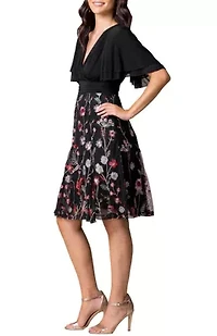 Women's Lillian Embroidered Midi Cocktail Dress