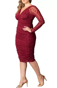 Women's Plus Betsey Ruched BodyCon Midi Cocktail Dress