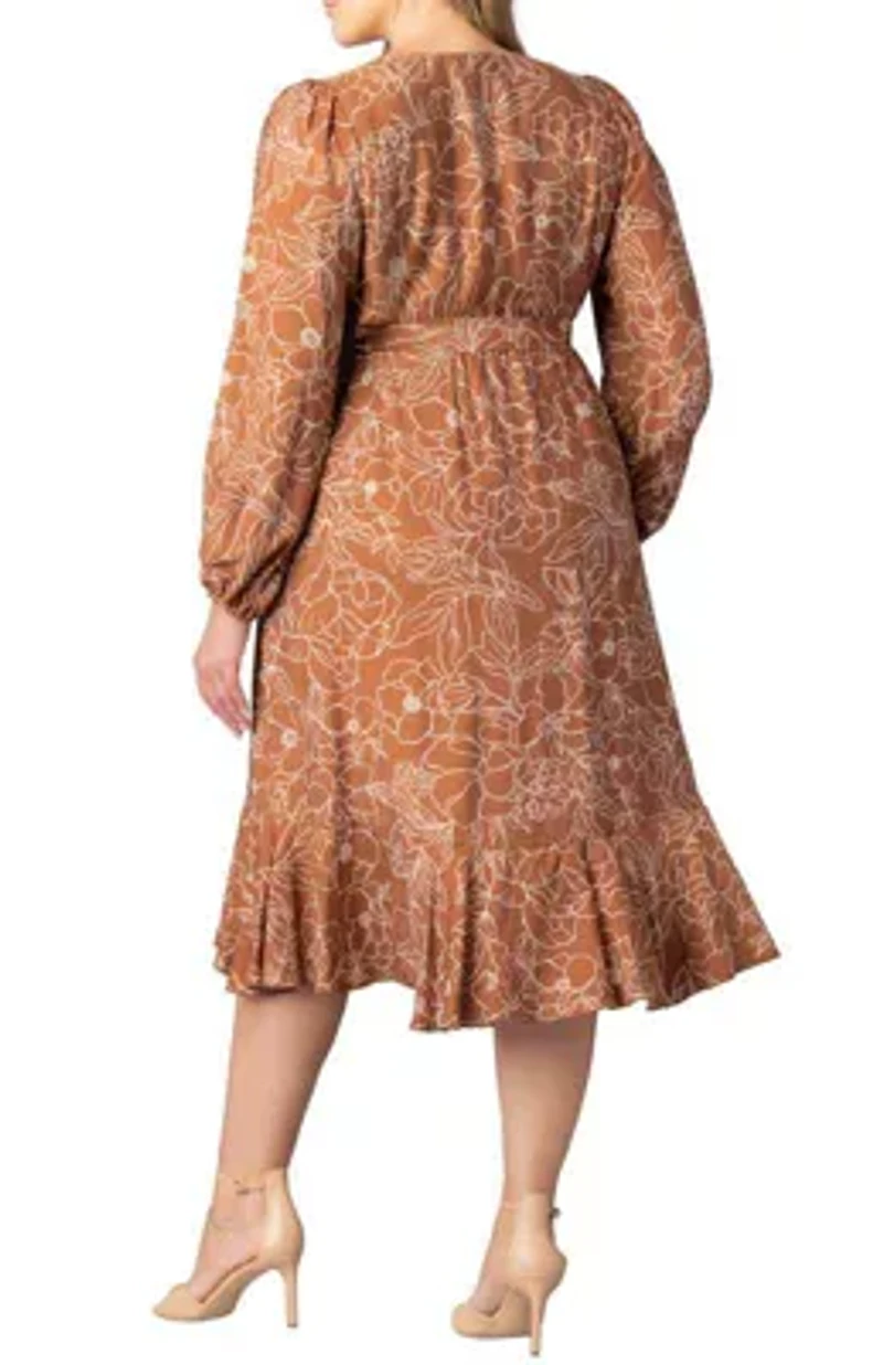 Women's Plus Julia Long Sleeve Wrap Dress