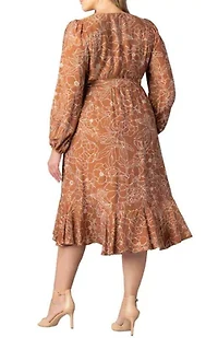 Women's Plus Julia Long Sleeve Wrap Dress