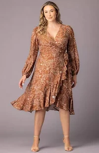 Women's Plus Julia Long Sleeve Wrap Dress
