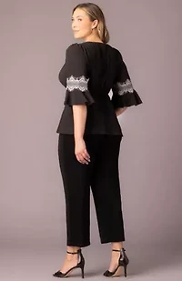 Women's Plus Chateau Lace Trim Top